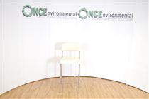 White plastic bar stool 